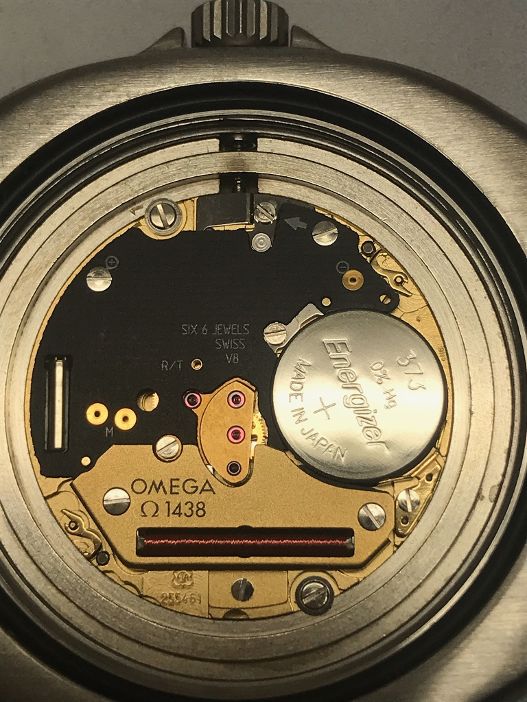 Replacement Omega 1438 Quartz Movement In New Case Body 1~note